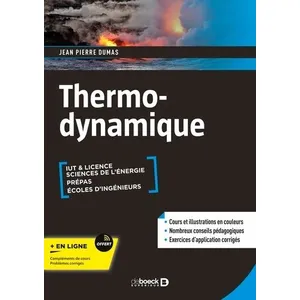 Comparateur de prix : De Boeck Supérieur Thermodynamique: Cours, exercices et problèmes corrigés - Licence, IUT, Prépas