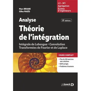 De Boeck Supérieur Analyse - Théorie de l'intégration pas cher
