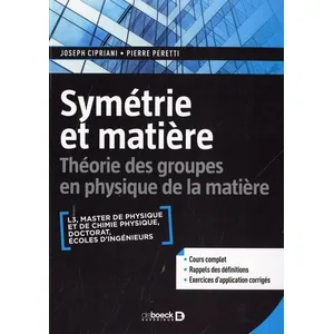 De Boeck Supérieur Symétrie et matière