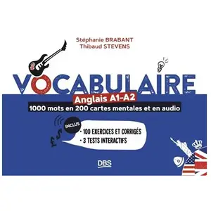 De Boeck Supérieur Vocabulaire anglais A1-A2 en 1000 mots, 200 cartes mentales et en audio broché