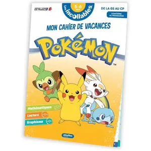 Comparateur de prix : Play Bac Eds Cahier de vacances Pokémon - Les incollables -Grande Section au CP - 5/6 ans