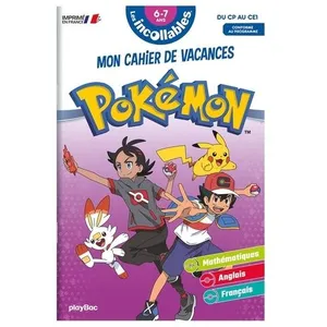 Comparateur de prix : Play Bac Eds Cahier de vacances 2025 Pokémon - Les incollables - CP au CE1 - 6/7 ans