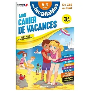 Comparateur de prix : Play Bac Eds Cahier de vacances 2025 - Les incollables - CE2 au CM1 - 8/9 ans (Broché)