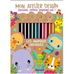 Hemma Livre Mon atelier dessin Les animaux sauvagesVendu pareyrolles