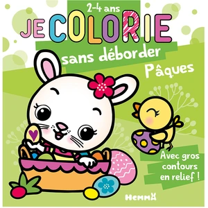 Hemma Je colorie sans déborder (2-4 ans) - Pâques (Lapine dans panier) T69