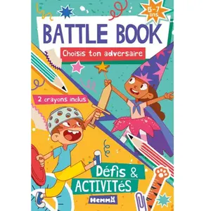 ISBN Hemma Battle book - 5-7 ans - défis et activités - 2 blocs d'activités - jeux - 2 crayons pas cher