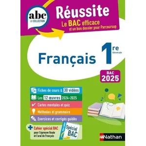 Comparateur de prix : Nathan ABC Réussite Français 1re 2025 (Broché)