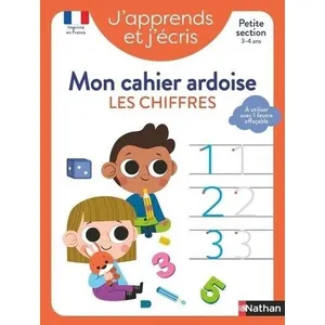 Nathan J'apprends et j'écris - Mon cahier ardoise Les chiffres PS broché