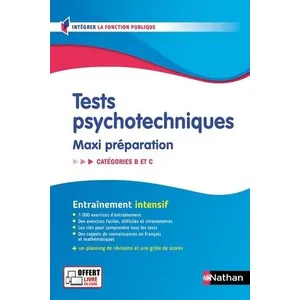 Nathan Tests psychotechniques - Maxi préparation. Catégories B et C - 2024-2025 - N° 55 pas cher