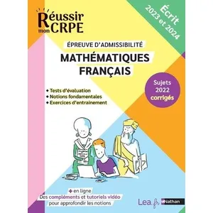 Nathan Mathématiques Français admissibilité écrit - Concours 2023 et 2024 pas cher