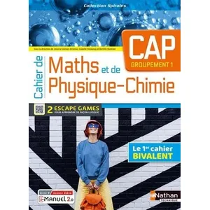 Comparateur de prix : Nathan Technique Cahier de Maths CAP Groupement 1 (Spirales) livre + licence élève 2023