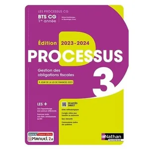 Nathan Technique Processus 3 - BTS CG 1ère année (Les processus CG) Livre + licence élève - 2023 pas cher