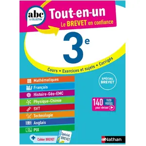 Comparateur de prix : Nathan Tout-en-un 3e : cours, exercices et sujets, corrigés : spécial brevet