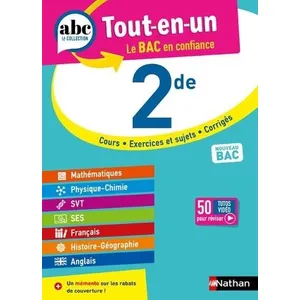 Comparateur de prix : Nathan ABC du bac tout-en-un : toutes les matières - 2de (édition 2023)