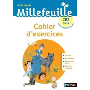 Nathan Le nouveau Millefeuille : français - CE2 - cahier d'exercices (édition 2023) pas cher