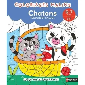 Comparateur de prix : Nathan Coloriages malins - Chatons lecture et calcul - 6-7 ans CP broché