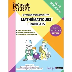 Comparateur de prix : Nathan Mathématiques Français - Epreuve écrite - admissibilité - 2024-2025