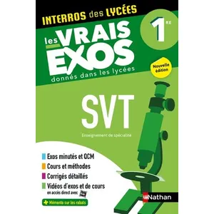 Comparateur de prix : Nathan Interros des lycées : SVT - 1re - les vrais exos donnés dans les lycées (édition 2023)