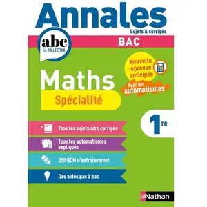 Nathan Annales Bac Maths 1re Joel Ternoy (Auteur), Isabelle Strancar (Auteur)Vendu paramazon