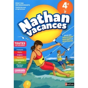 ISBN Nathan Vacances Collège Toutes les matières 4e vers la 3e pas cher