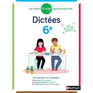 ISBN NATHAN Dyscool - Dictées 6ème - adapté aux enfants DYS ou en difficulté pas cher