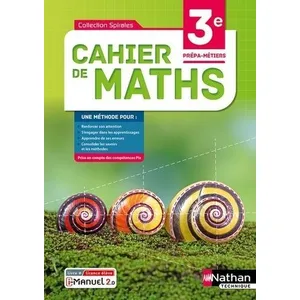 Nathan Cahier de maths 3e Prépa-Métiers - Livre + licence élève - 2021 broché pas cher