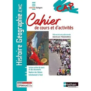 Comparateur de prix : Nathan Technique Histoire Géographie Emc Cap - Cahier De Cours Et D'activités