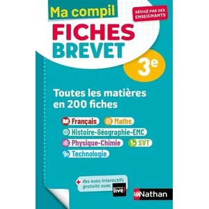Comparateur de prix : Nathan Compil Fiches Brevet Toutes les matières Nicolas Coppens (Auteur)