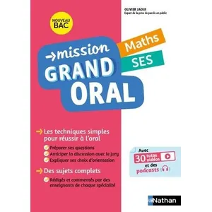 Comparateur de prix : Nathan Mission Grand Oral - Maths SES