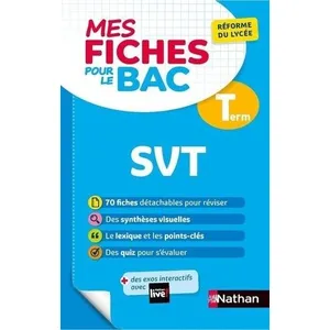 Comparateur de prix : Nathan Mes Fiches pour le BAC - Sciences de la Vie et de la Terre - Terminale