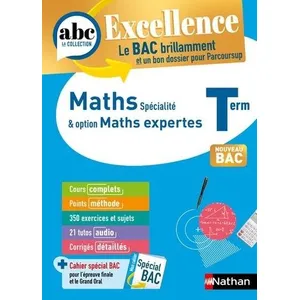 Comparateur de prix : Nathan Maths spécialité & option maths expertes, terminale : nouveau bac