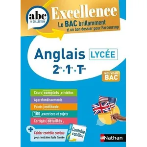 Comparateur de prix : Nathan ABC du bac excellence : Anglais - 2de, 1re, Terminale (édition 2024)