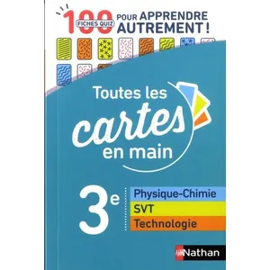 Nathan Toutes les cartes en main Physique-Chimie SVT Technologie 3e (Broché) pas cher
