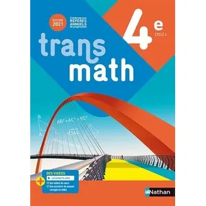 Comparateur de prix : Transmath Mathématiques 4e - Manuel élève 2021 - Transmath - Nathan - Manuel scolaire