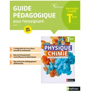 Comparateur de prix : Nathan Physique-Chimie Tle - Guide Pédagogique Pour L'enseignant