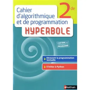 Comparateur de prix : Nathan Cahier d'algorithmique et de programmation hyperbole 2nde