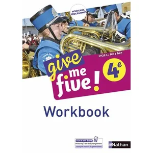Comparateur de prix : Nathan Give me five ! 4e, cycle 4, A2-A2+ : workbook : nouveaux programmes