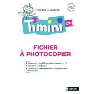 Nathan Timini - Fichier à photocopier - Différentiation et manipulation CP pas cher