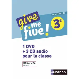 Nathan Give me five 3ème - Coffret CD + DVD 2017