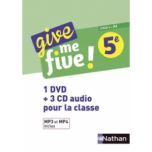 Nathan Give me five 5ème - Coffret CD + DVD Classe 2017