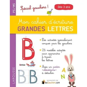 Comparateur de prix : ISBN Mon Cahier D'écriture Grandes Lettres Ps/Ms - Spécial Gauchers !
