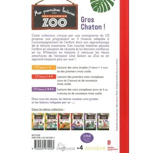 Comparateur de prix : ISBN Mes premières lectures avec une saison au zoo : gros chaton