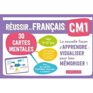 Comparateur de prix : ISBN Réussir en français CM1, 9-10 ans : 30 cartes mentales