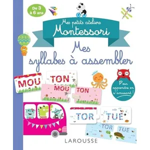 ISBN Larousse Mes petits ateliers Montessori Mes syllabes à assembler Boîte ou accessoire pas cher