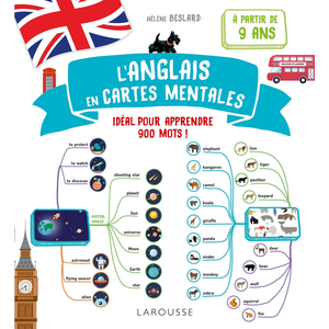 Larousse Débutez l'anglais en cartes mentales: Idéal pour apprendre 900 mots ! pas cher