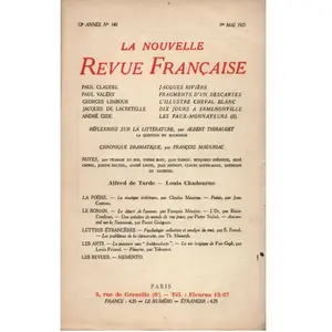 La Nouvelle Revue Française (1908-1943) N° 140 Mai 1925