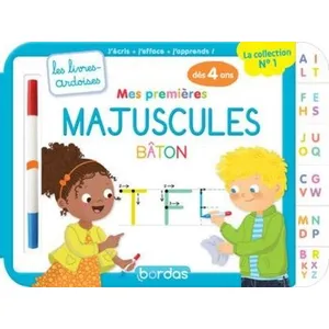 Comparateur de prix : Bordas Mes Premières Majuscules Bâton - Avec 1 Feutre Effaçable 2 Couleurs