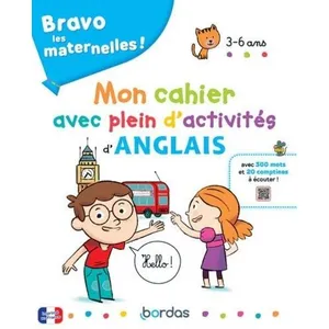 ISBN Bordas Bravo les maternelles ! : mon cahier avec plein d'activités d'anglais, 3-6 ans pas cher
