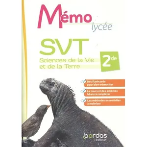 Comparateur de prix : Bordas Mémo lycée : science et vie de la terre : 2de : cahier d'exercices (édition 2022)