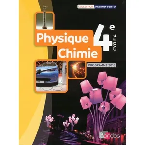 Comparateur de prix : Bordas Regaud-Vento : physique-chimie - 4e - manuel de l'élève - programme 2016